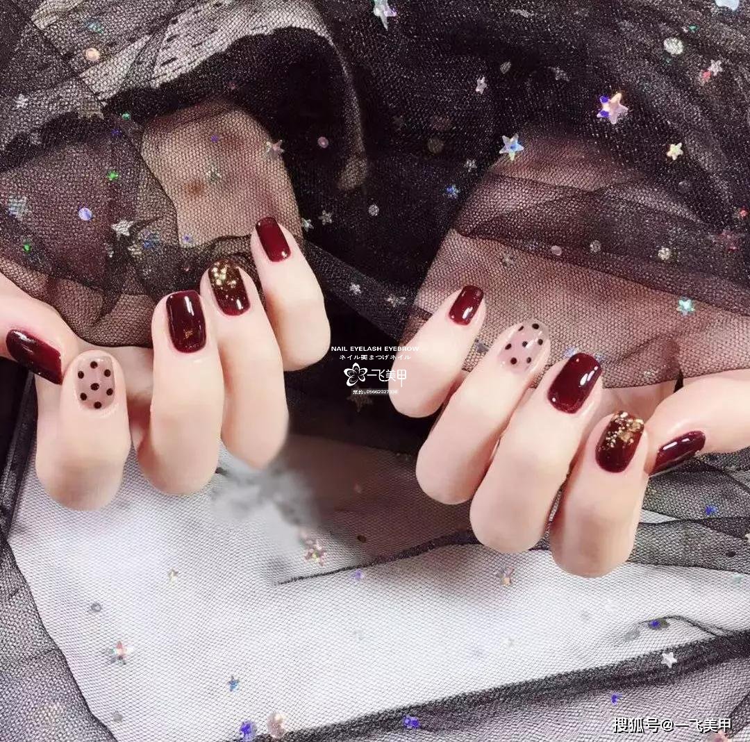 显白又美艳，葡萄酒红美甲谁都抵挡不了！