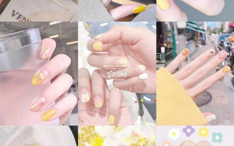 姜黄色跳色美甲，真的美炸了！