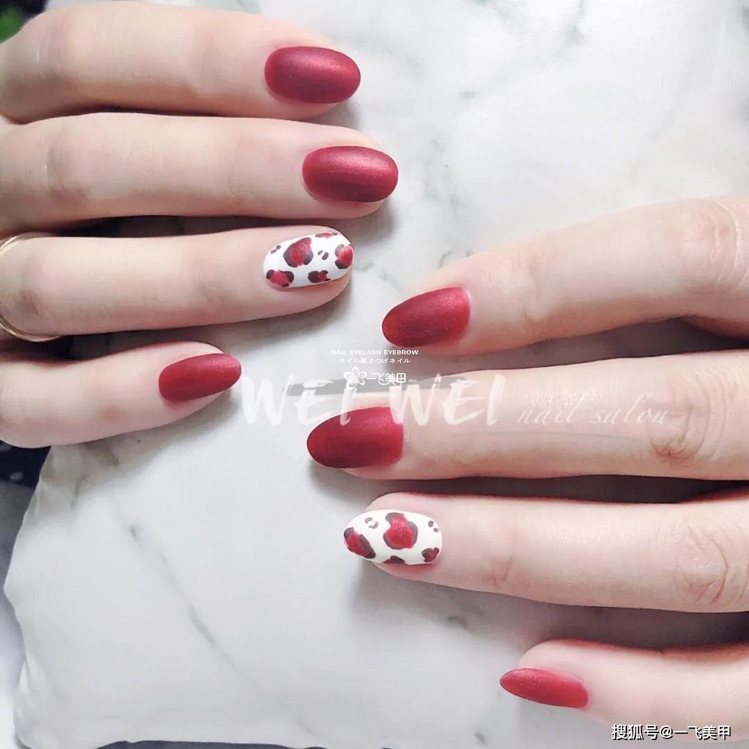 精选日式豹纹美甲，超好看
