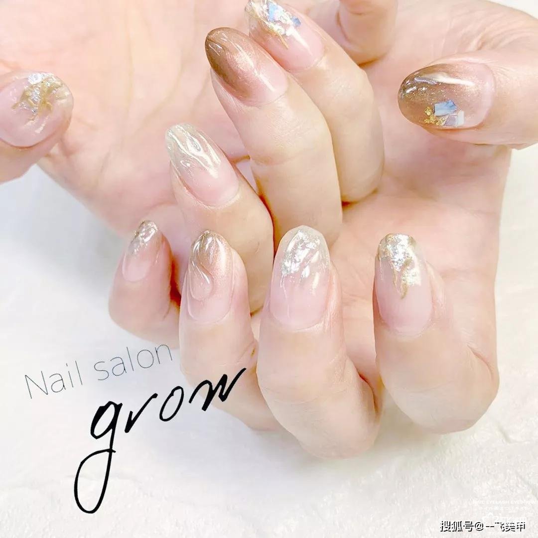 初春做渐变美甲，真的很美~