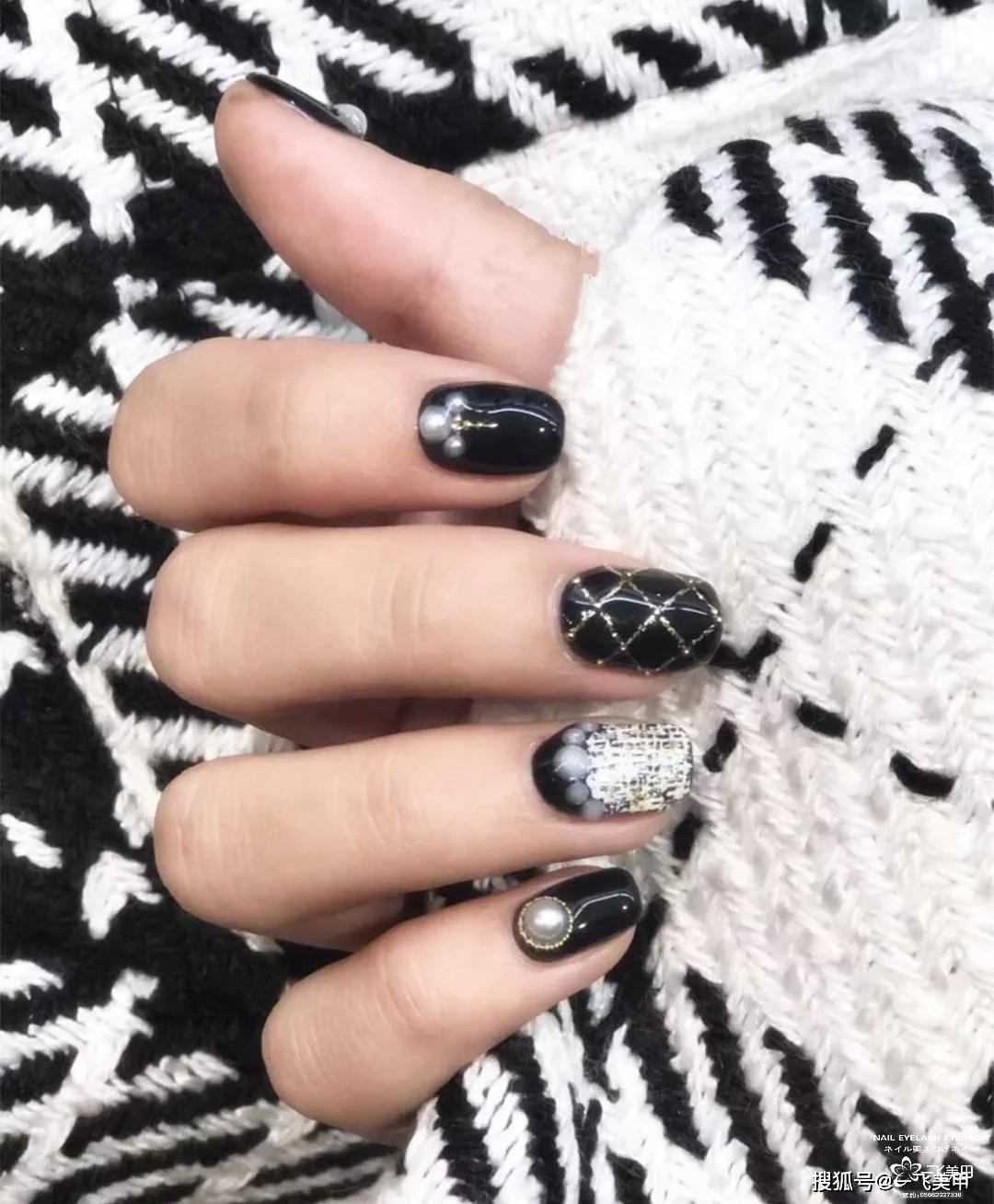 一眼识别的的小香风美甲，优雅有气质！