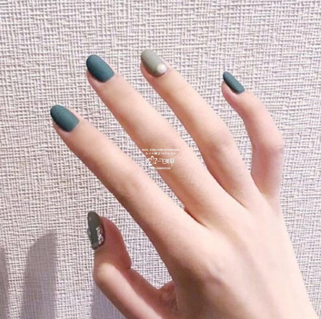 巨显白的绿色美甲，这款必火