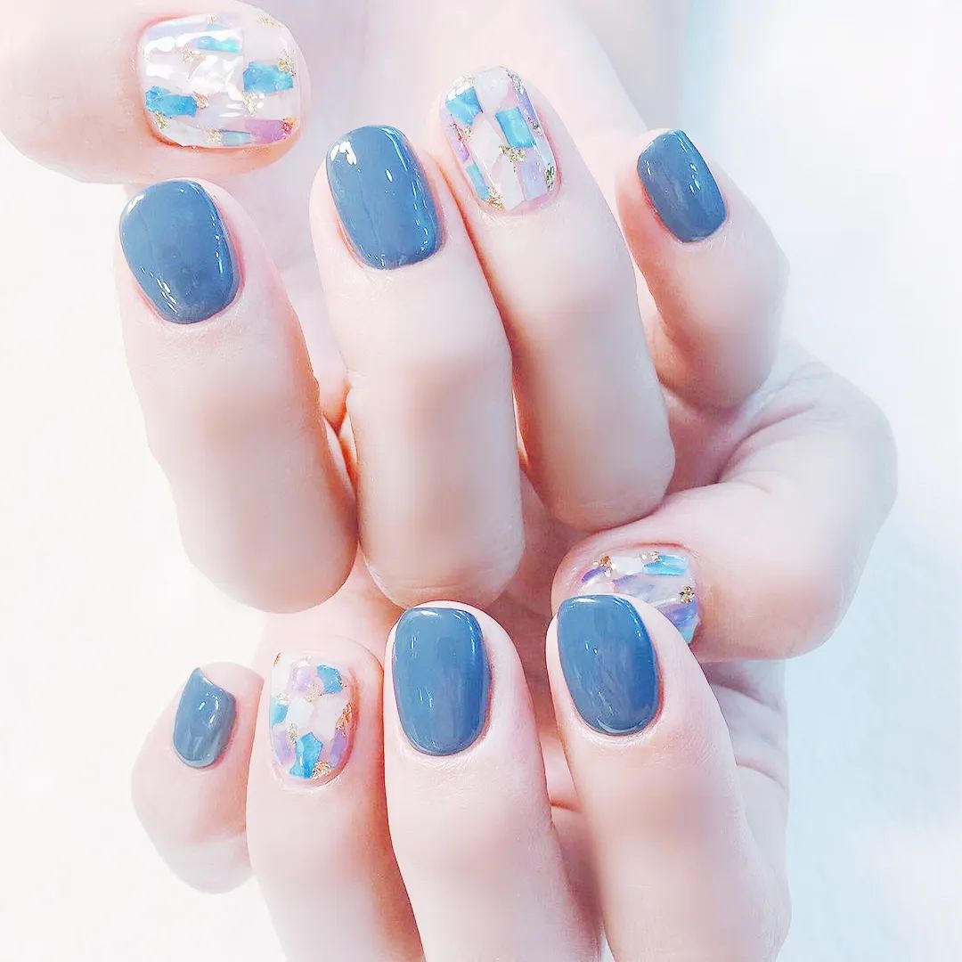 高级！这才是蓝色美甲的正确打开方式