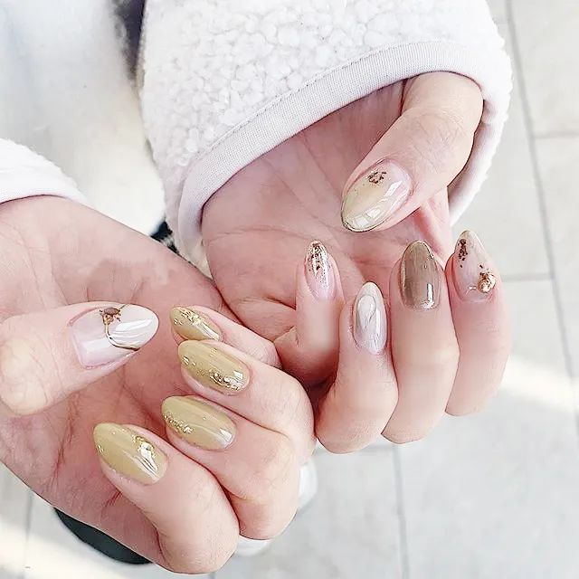 复古烫金美甲，美翻天了