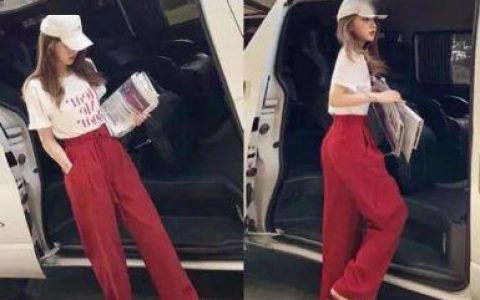 很流行穿这5款“雪纺阔腿裤”，搭配平底鞋，太舒适了！