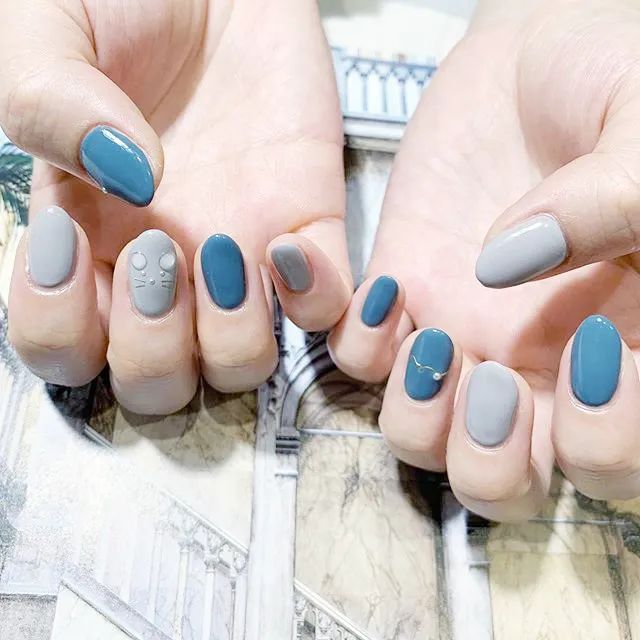 高级！这才是蓝色美甲的正确打开方式