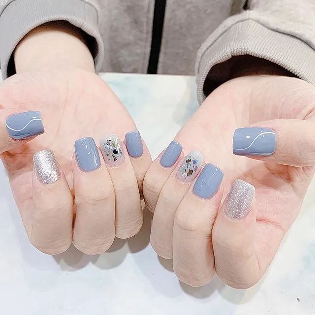 高级！这才是蓝色美甲的正确打开方式