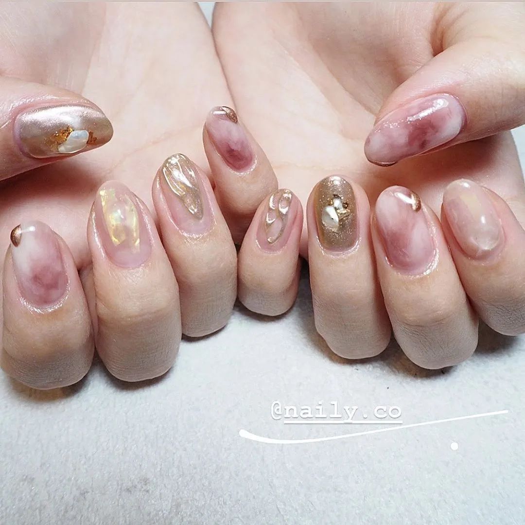 复古烫金美甲，美翻天了