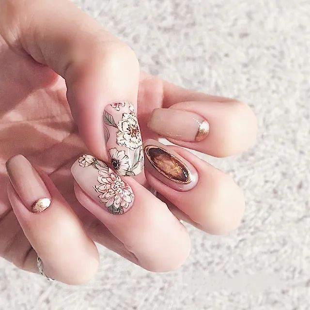 复古烫金美甲，美翻天了