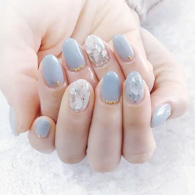 高级！这才是蓝色美甲的正确打开方式