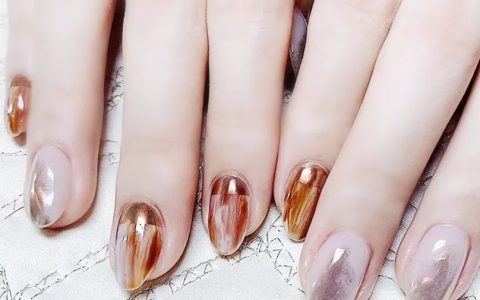 复古烫金美甲，美翻天了