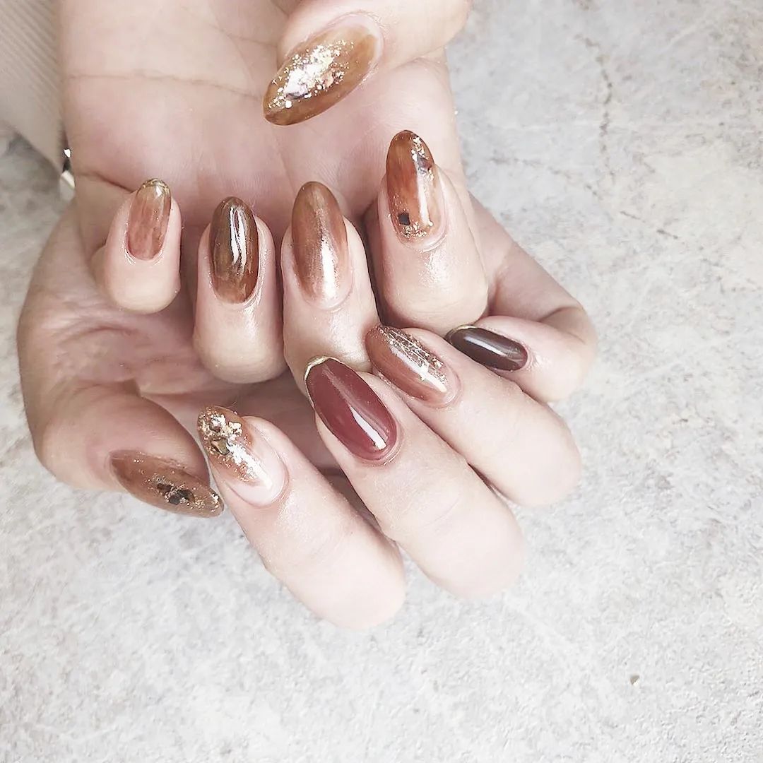 复古烫金美甲，美翻天了