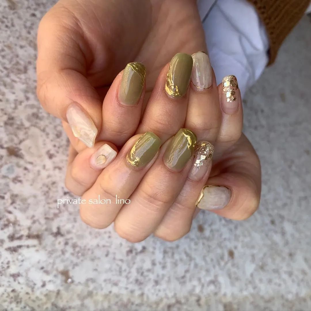 复古烫金美甲，美翻天了