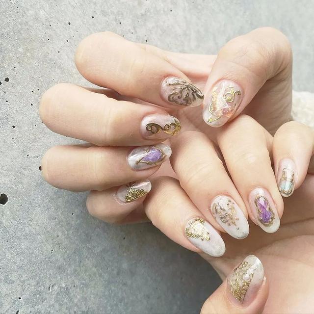 古典宫廷风美甲，第一眼就被惊艳了