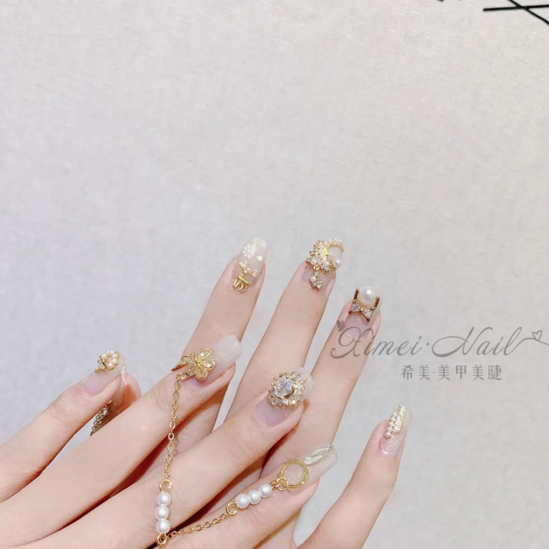 50款适合拍婚纱照的新娘美甲