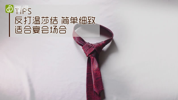 领带打法-反打温莎结适合宴会场合