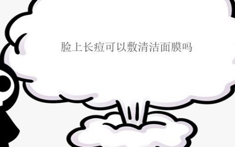 脸上长痘可以敷清洁面膜吗