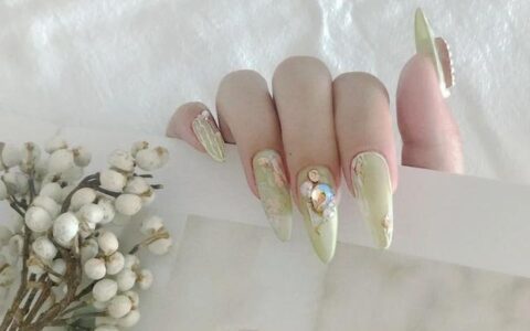 又复古又有国风的美甲款式，大爱太美了