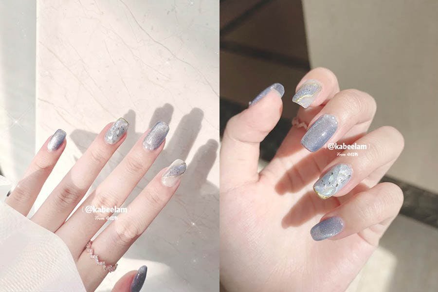 晶石猫眼指甲彩绘美甲推荐｜美周报