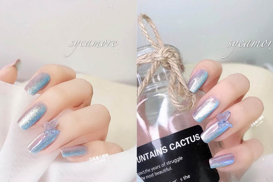 晶石猫眼指甲彩绘美甲推荐｜美周报
