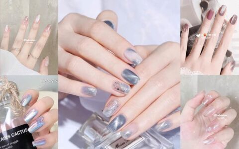 梦幻指甲彩绘「晶石猫眼」闪烁光晕，一出手就自带美光灯