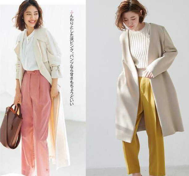  秋天显气质又不会过于张扬的穿衣配色：彩色下装+基础色上衣