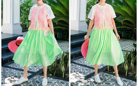 女生夏季时髦穿搭示范 让你美丽不重样