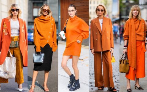 秋冬穿搭拒绝暗沉 一抹橘色让你出街更抢眼