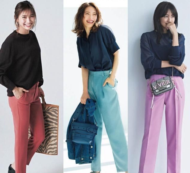  秋天显气质又不会过于张扬的穿衣配色：彩色下装+基础色上衣