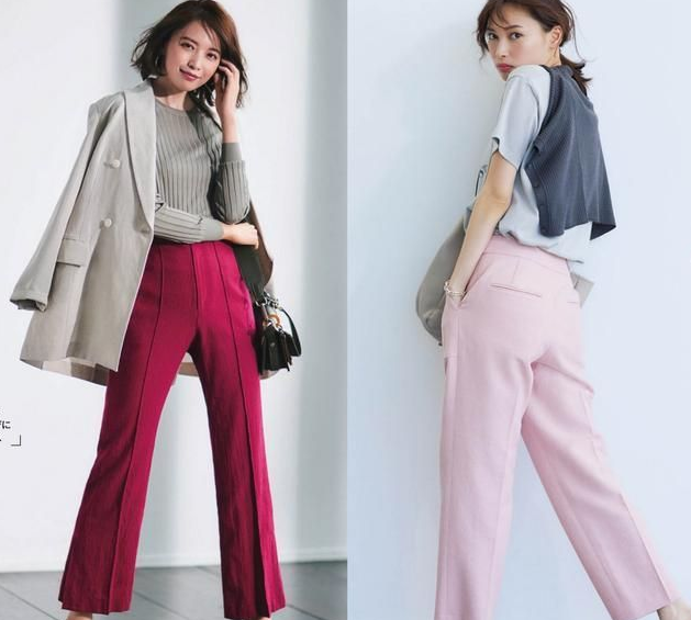  秋天显气质又不会过于张扬的穿衣配色：彩色下装+基础色上衣