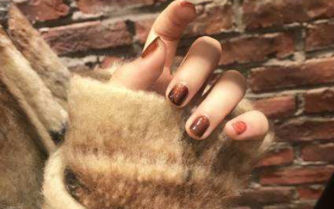 秋季的美甲图案色彩参考 不仅显白还显得手指非常修长