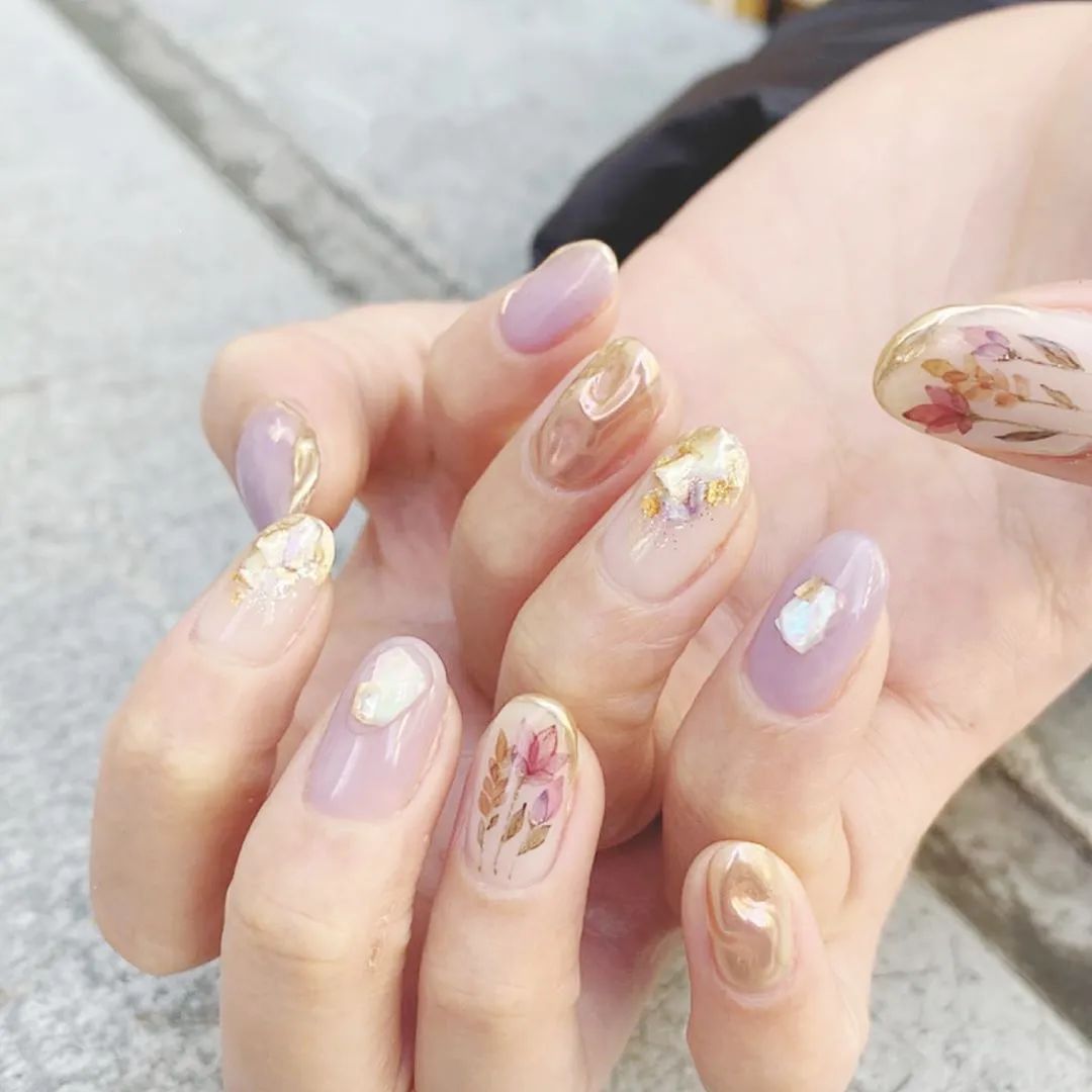 金秋国庆搭配复古长岛冰茶美甲，简直美醉了