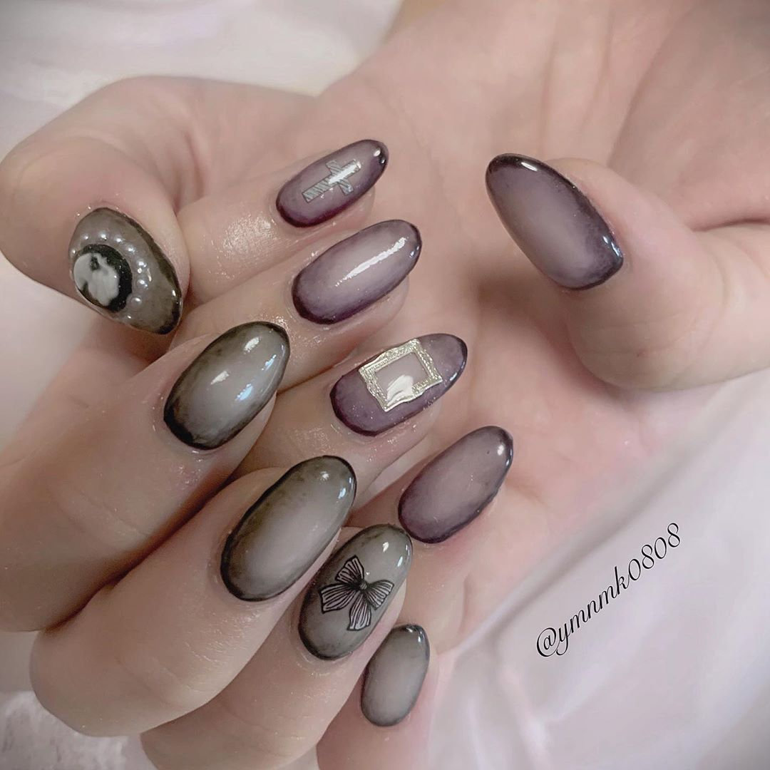 2020年万圣节美甲推荐范本，南瓜，幽灵，蜘蛛指彩元素，万圣派对中最时髦的亮点！插图(7)