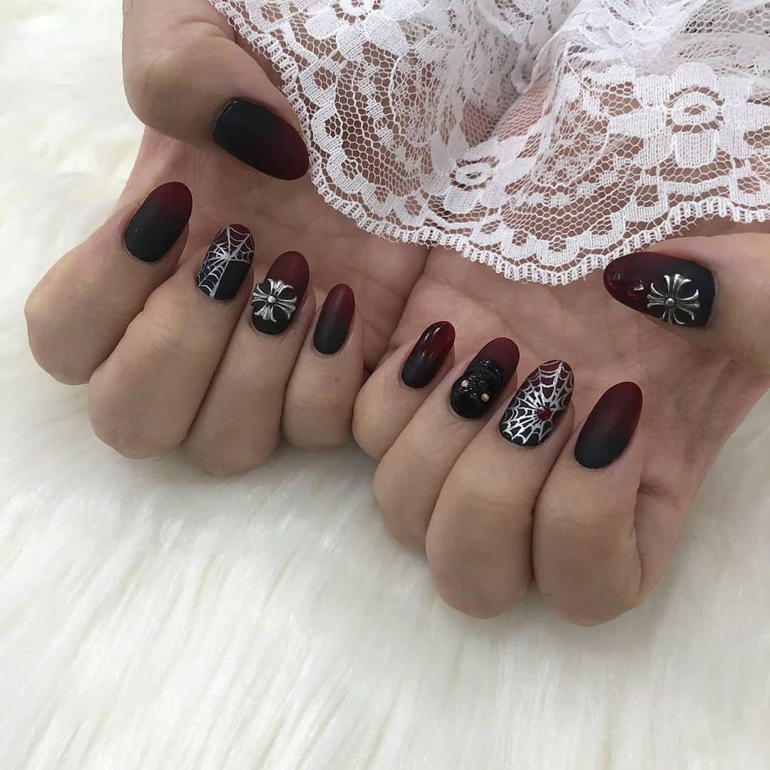 2020年万圣节美甲推荐范本，南瓜，幽灵，蜘蛛指彩元素，万圣派对中最时髦的亮点！插图(6)