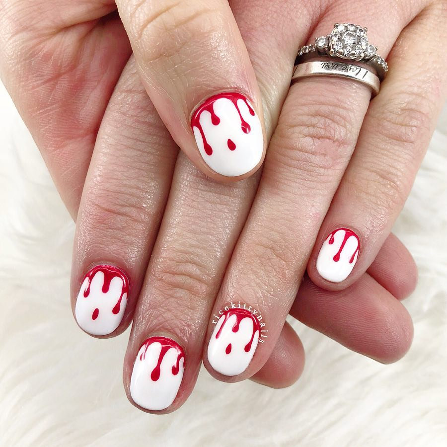 2020年万圣节美甲推荐范本，南瓜，幽灵，蜘蛛指彩元素，万圣派对中最时髦的亮点！插图(10)
