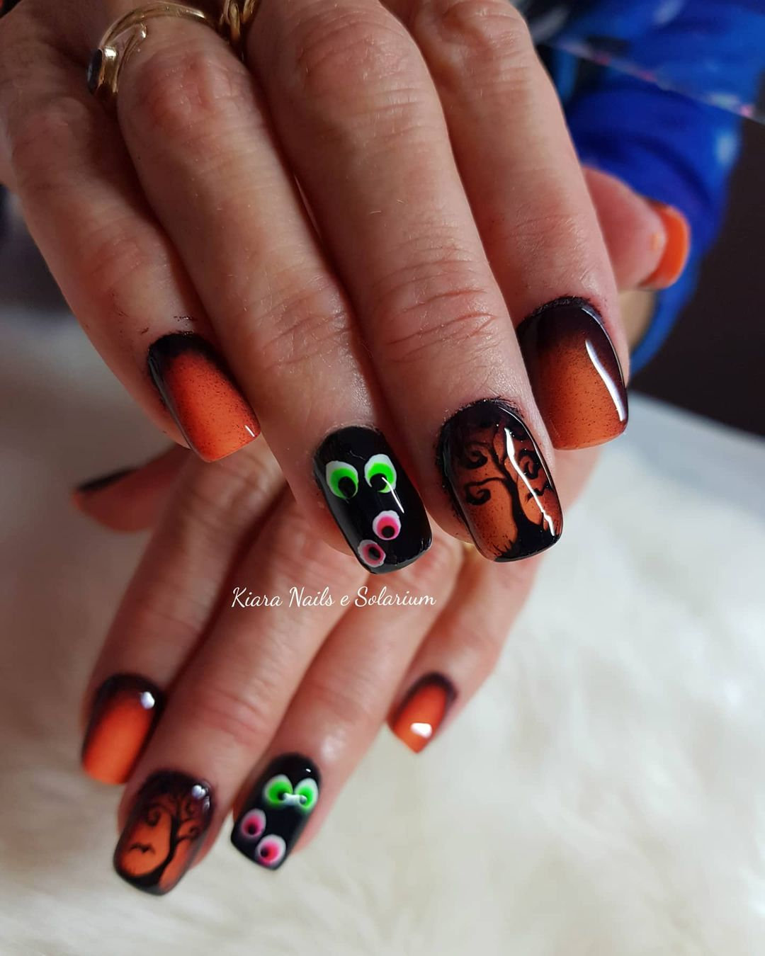 2020年万圣节美甲推荐范本，南瓜，幽灵，蜘蛛指彩元素，万圣派对中最时髦的亮点！插图(14)