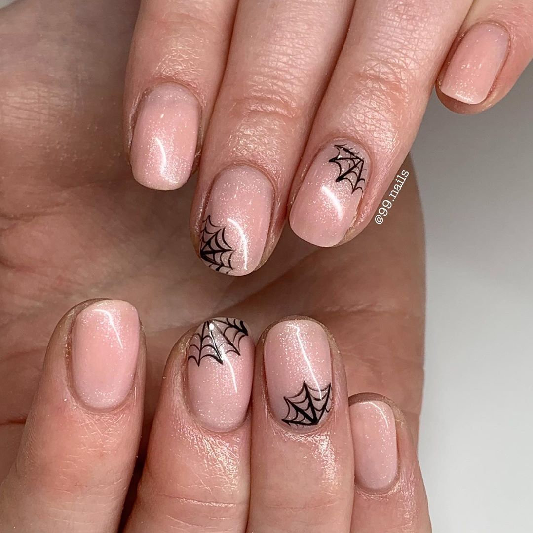 2020年万圣节美甲推荐范本，南瓜，幽灵，蜘蛛指彩元素，万圣派对中最时髦的亮点！插图(23)