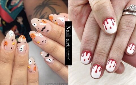 2020年万圣节美甲推荐范本，南瓜，幽灵，蜘蛛指彩元素，万圣派对中最时髦的亮点！