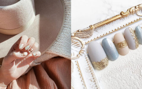 贵族「金色缎带指彩」宛如公主裙摆扫过遗留下的奢华美