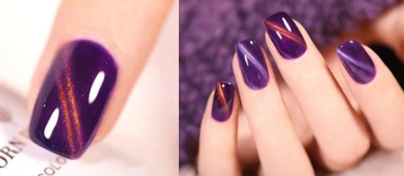  冬天适合做优雅和迷人的猫眼指甲 显白又清新