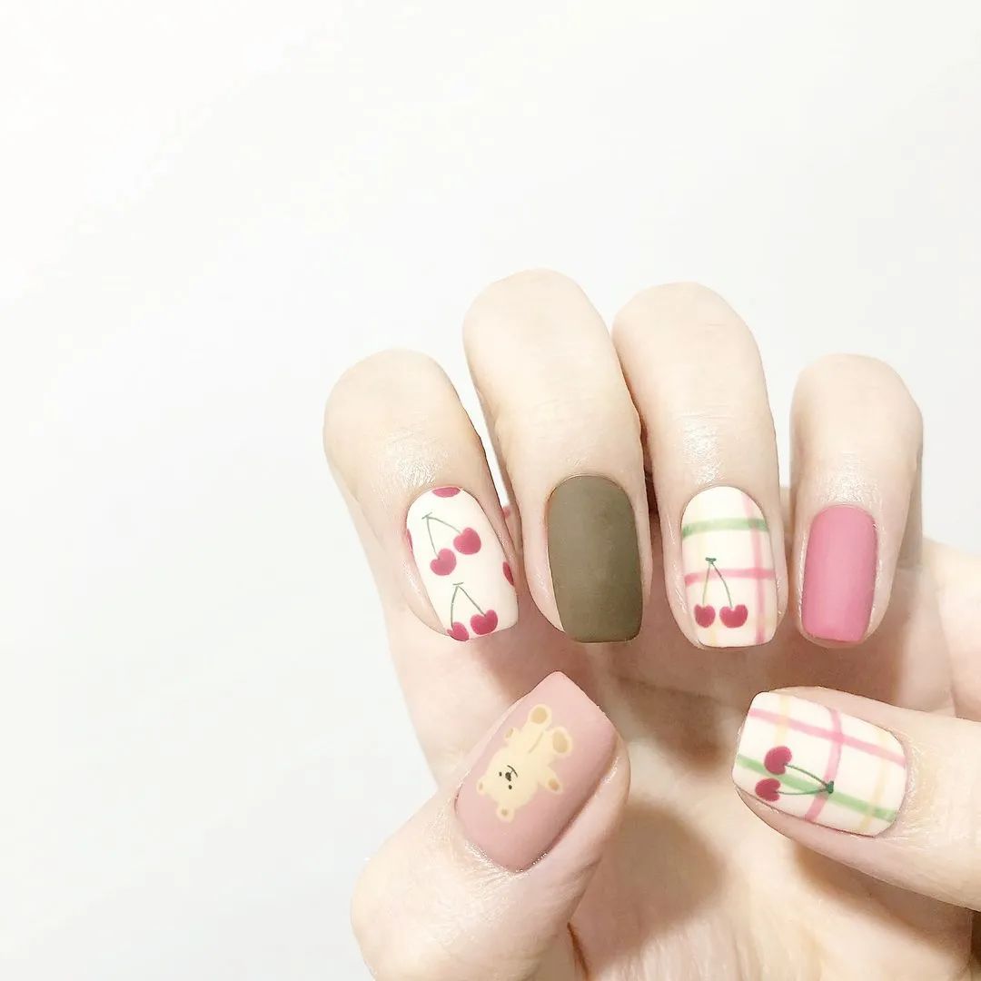 超治愈！适合秋冬的可爱磨砂甲！