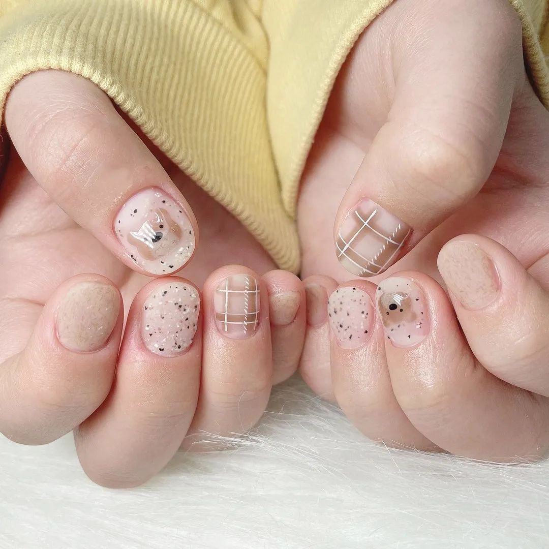 超治愈！适合秋冬的可爱磨砂甲！