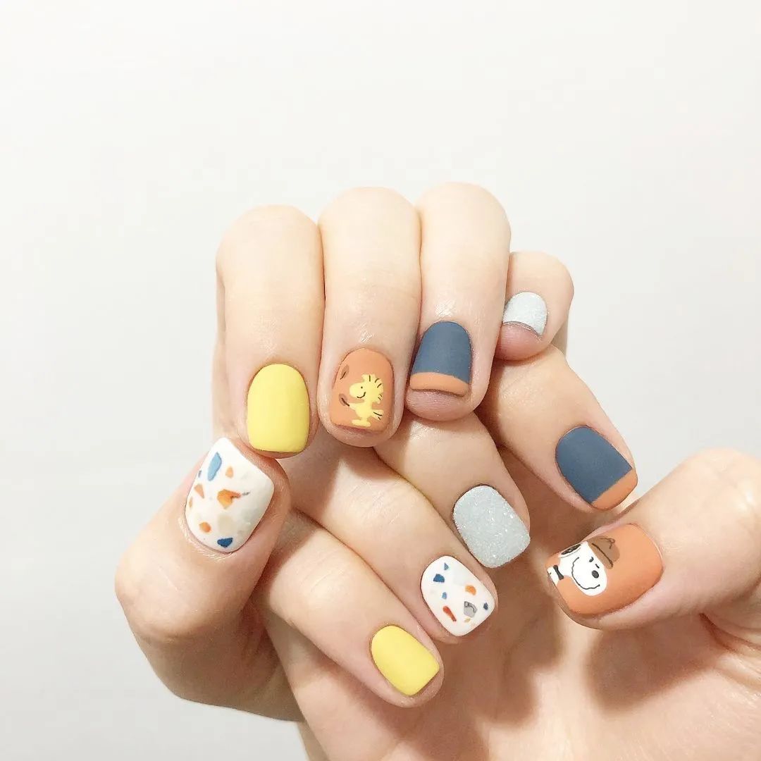 超治愈！适合秋冬的可爱磨砂甲！