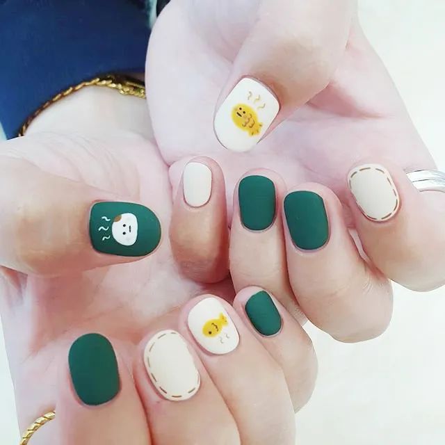 超治愈！适合秋冬的可爱磨砂甲！