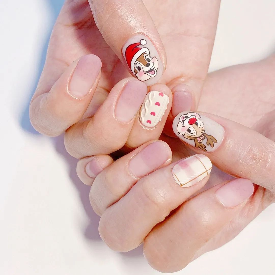 超治愈！适合秋冬的可爱磨砂甲！