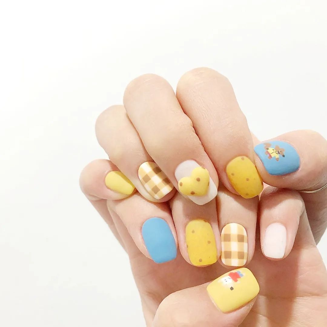 超治愈！适合秋冬的可爱磨砂甲！