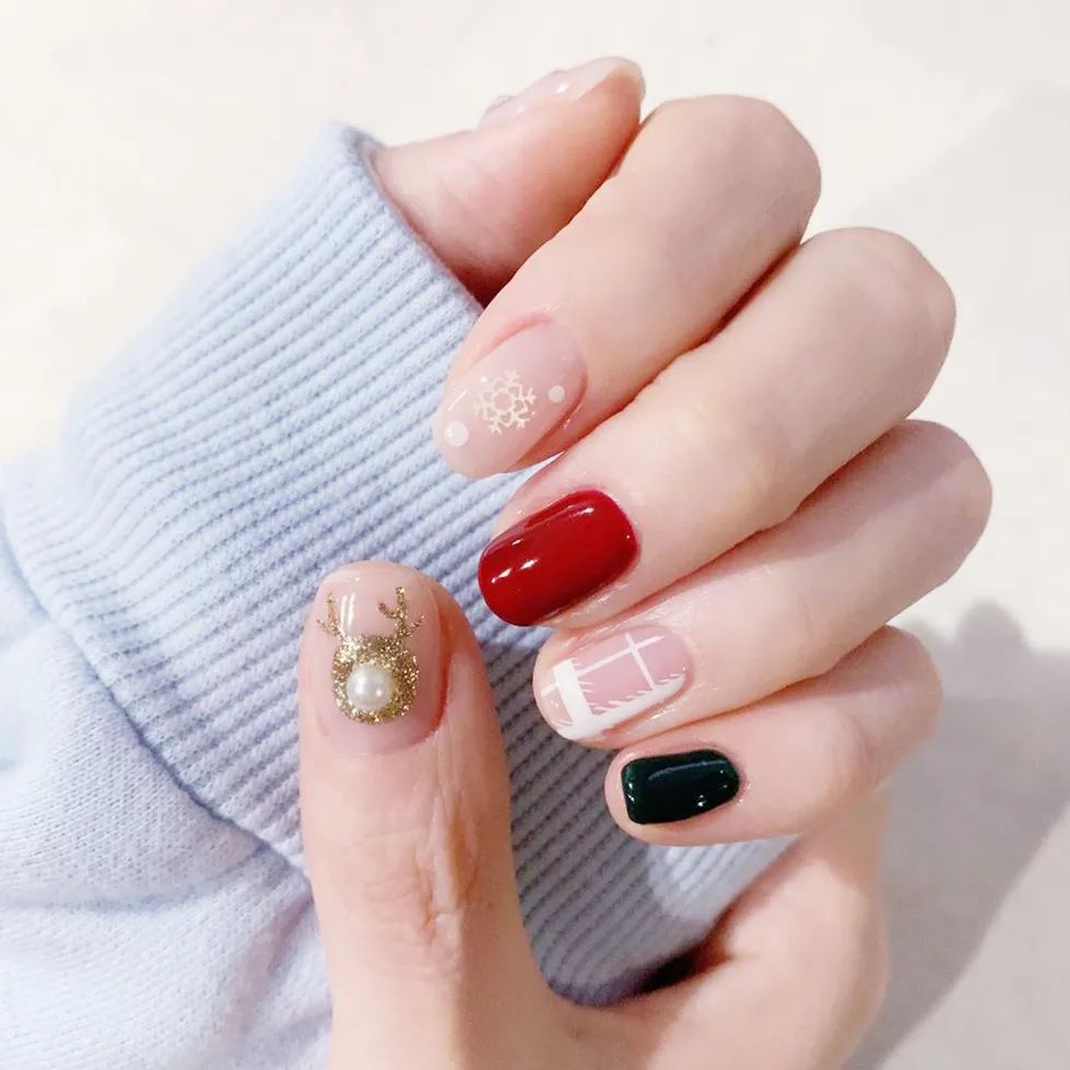 治愈系风格美甲，也是最适合冬天的4款美甲！