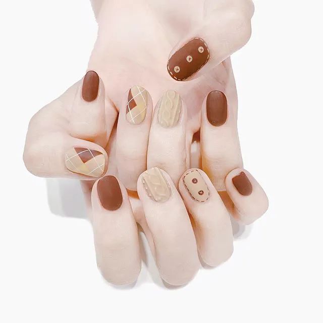 治愈系风格美甲，也是最适合冬天的4款美甲！