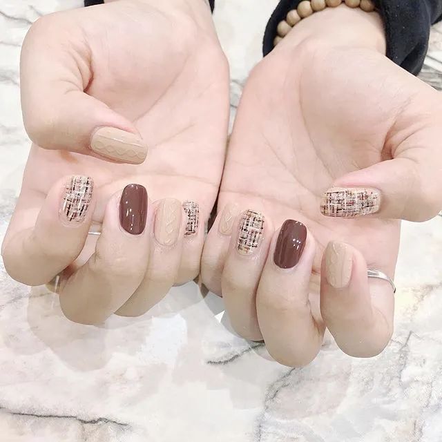 治愈系风格美甲，也是最适合冬天的4款美甲！
