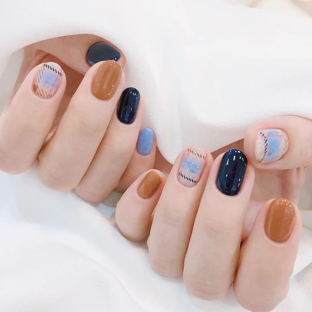 治愈系风格美甲，也是最适合冬天的4款美甲！